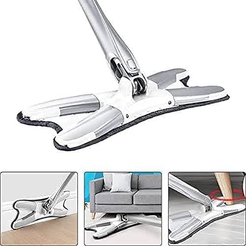 X Mop Manual Extrusion Hand-free Flat Squeeze Mop X-Type Microfiber Squeezing Twist Mop Household Cleaning Tool