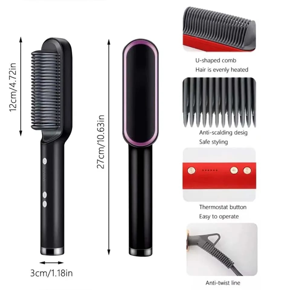Hair Straightener Comb for Men & Women